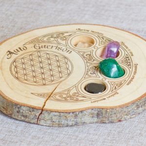 Plateau de Lithothérapie – Auto-guérison (version écorce)