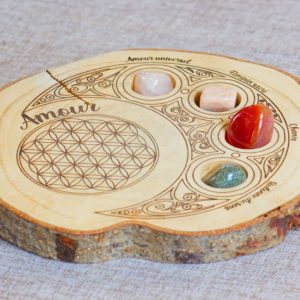 Plateau de Lithothérapie – Amour (version écorce)