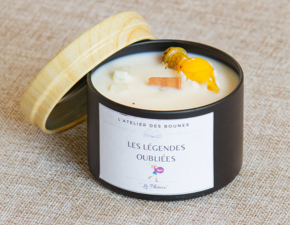 Bougie livresque Les Légendes Oubliées – Le phénix