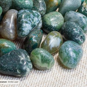 Agate Mousse Polie – Pierre de lâcher-prise