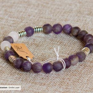 Bracelet Améthyste & Quartz Rose