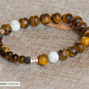 Bracelet Howlite & Œil de Tigre