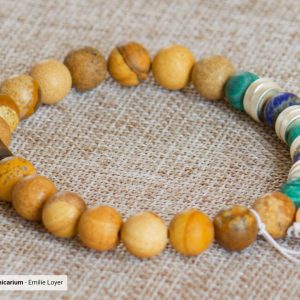 Bracelet Jaspe Paysage, Malachite & Lapis-Lazuli