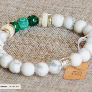 Bracelet Malachite & Howlite