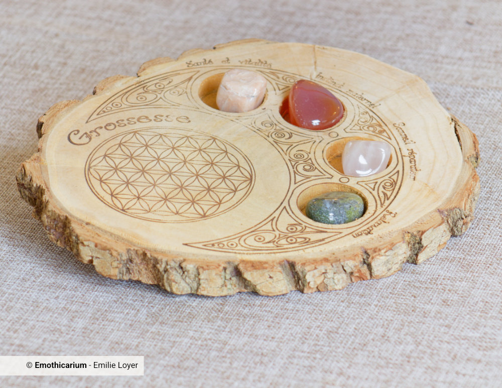 Plateau de Lithothérapie – Grossesse (version écorce)