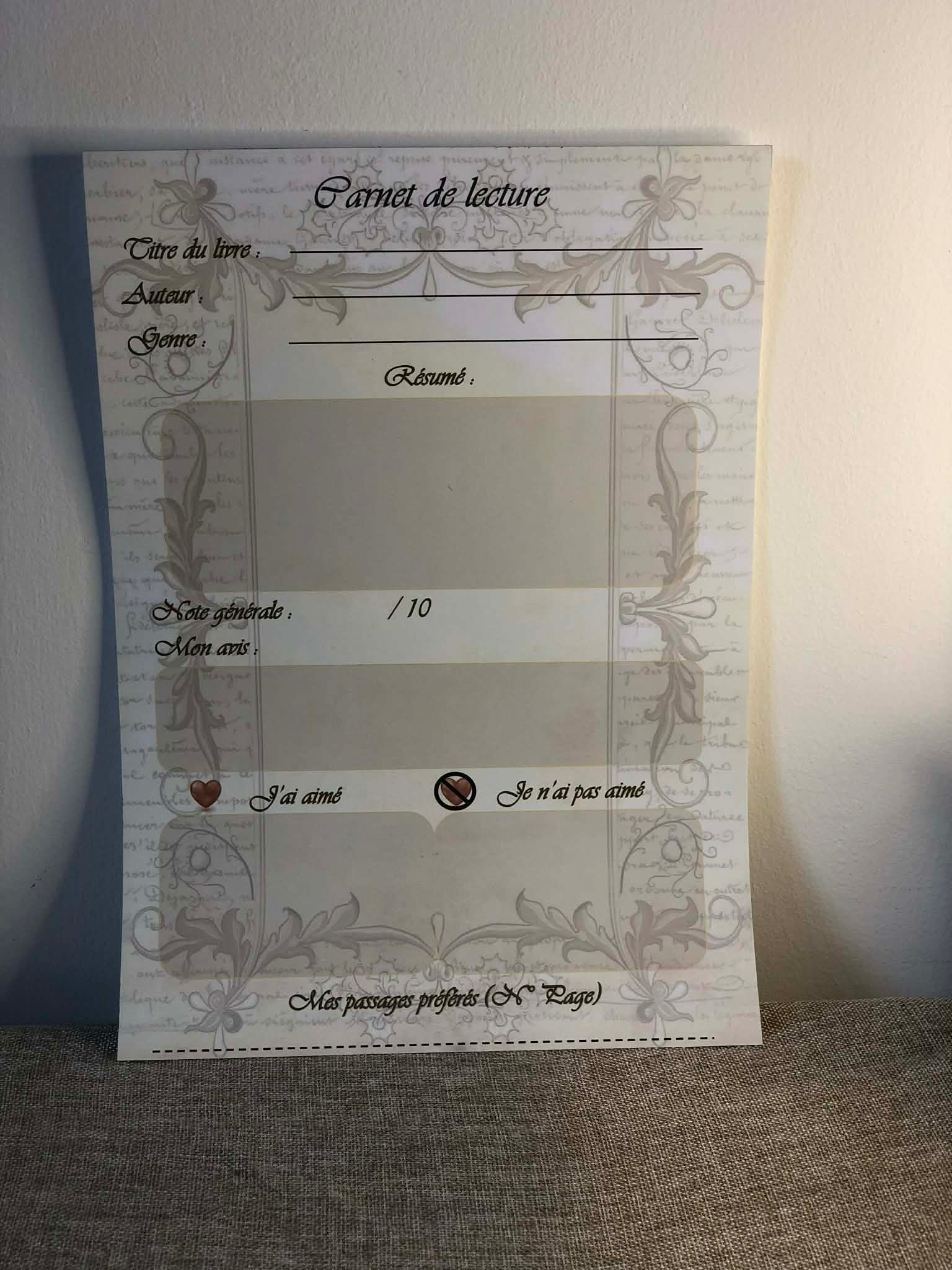 Carnet de lecture - Élégance intemporelle – Image 3