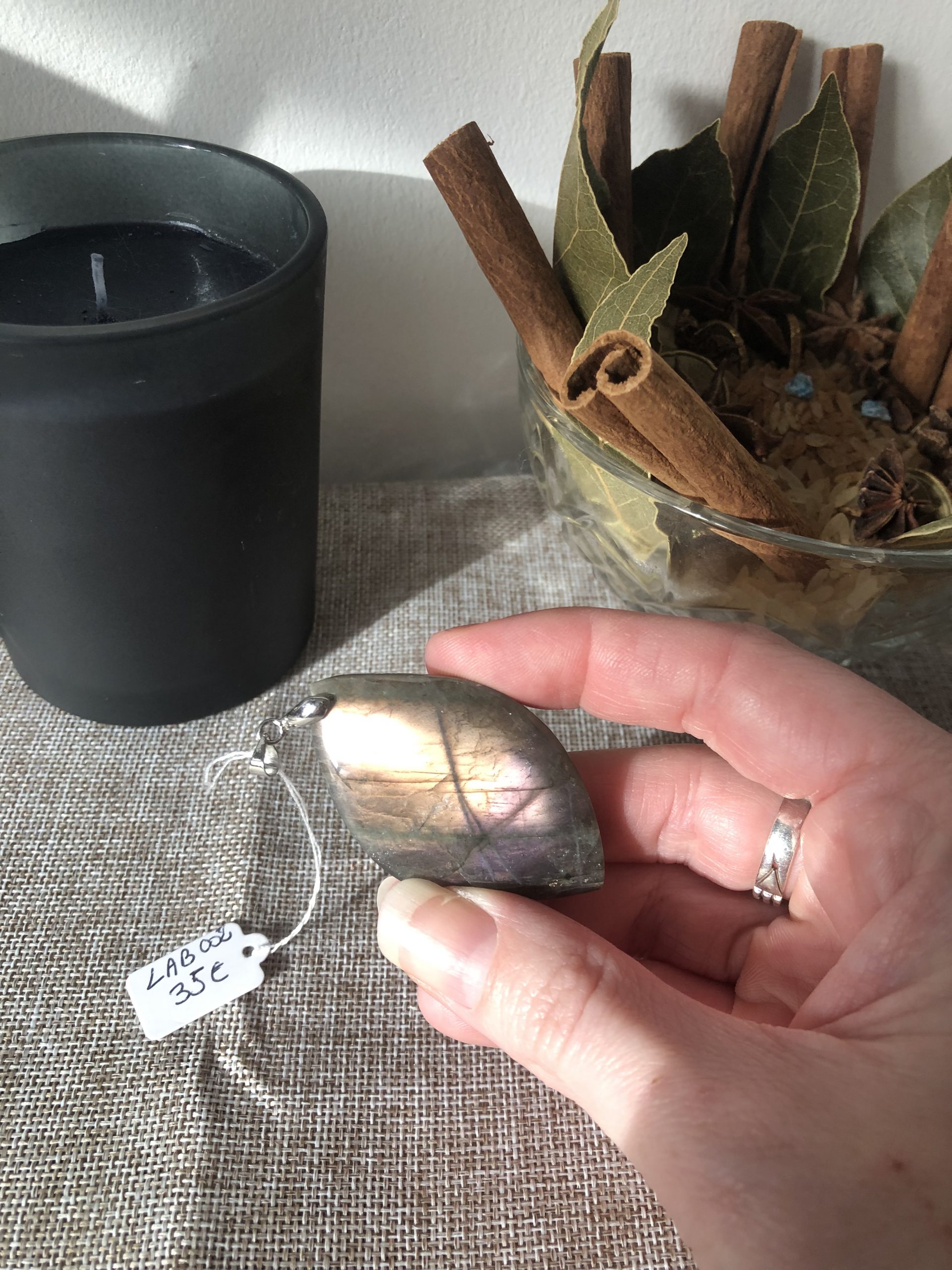 🌿 Pendentif en labradorite