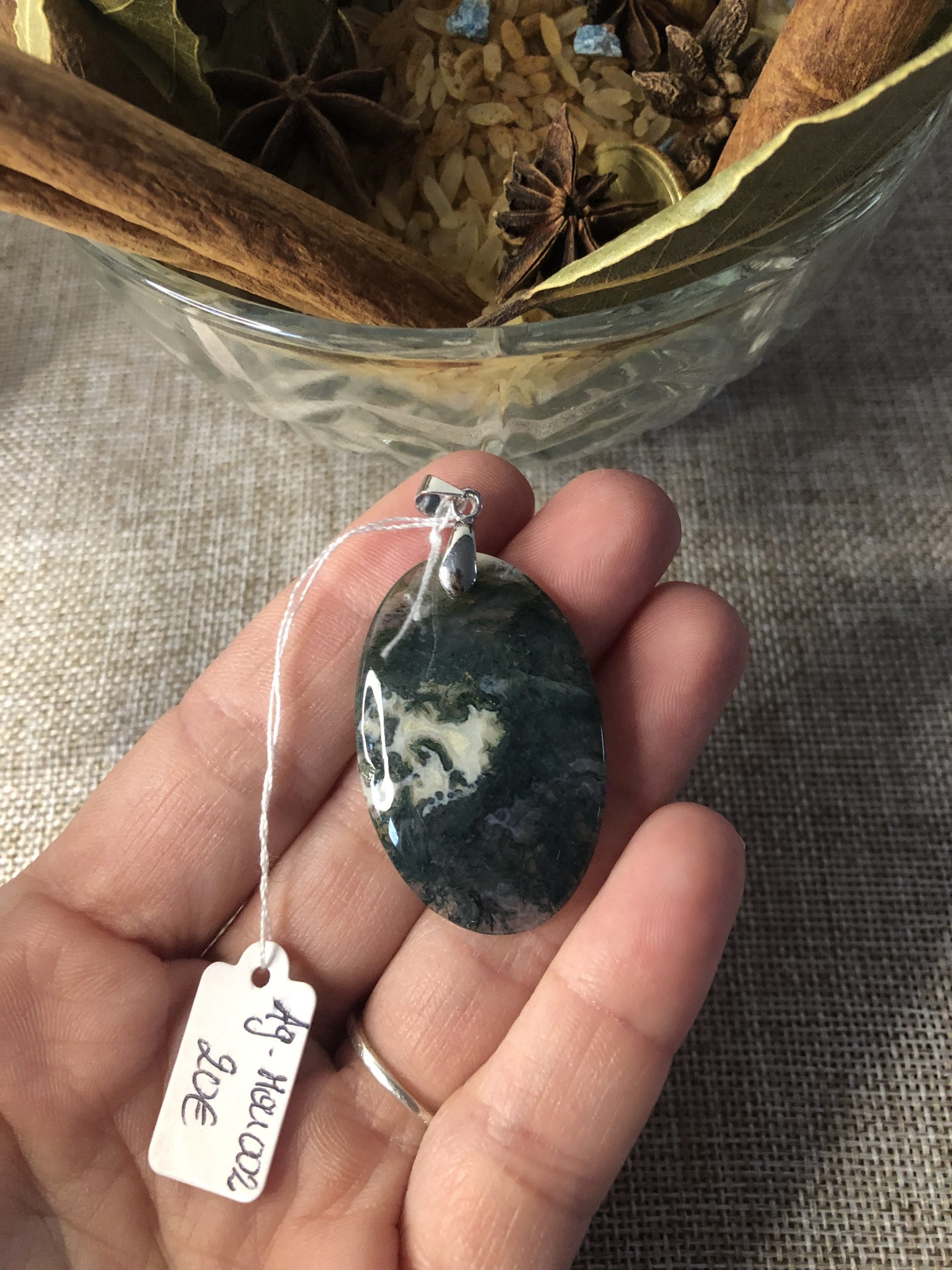 pendentif agate mousse