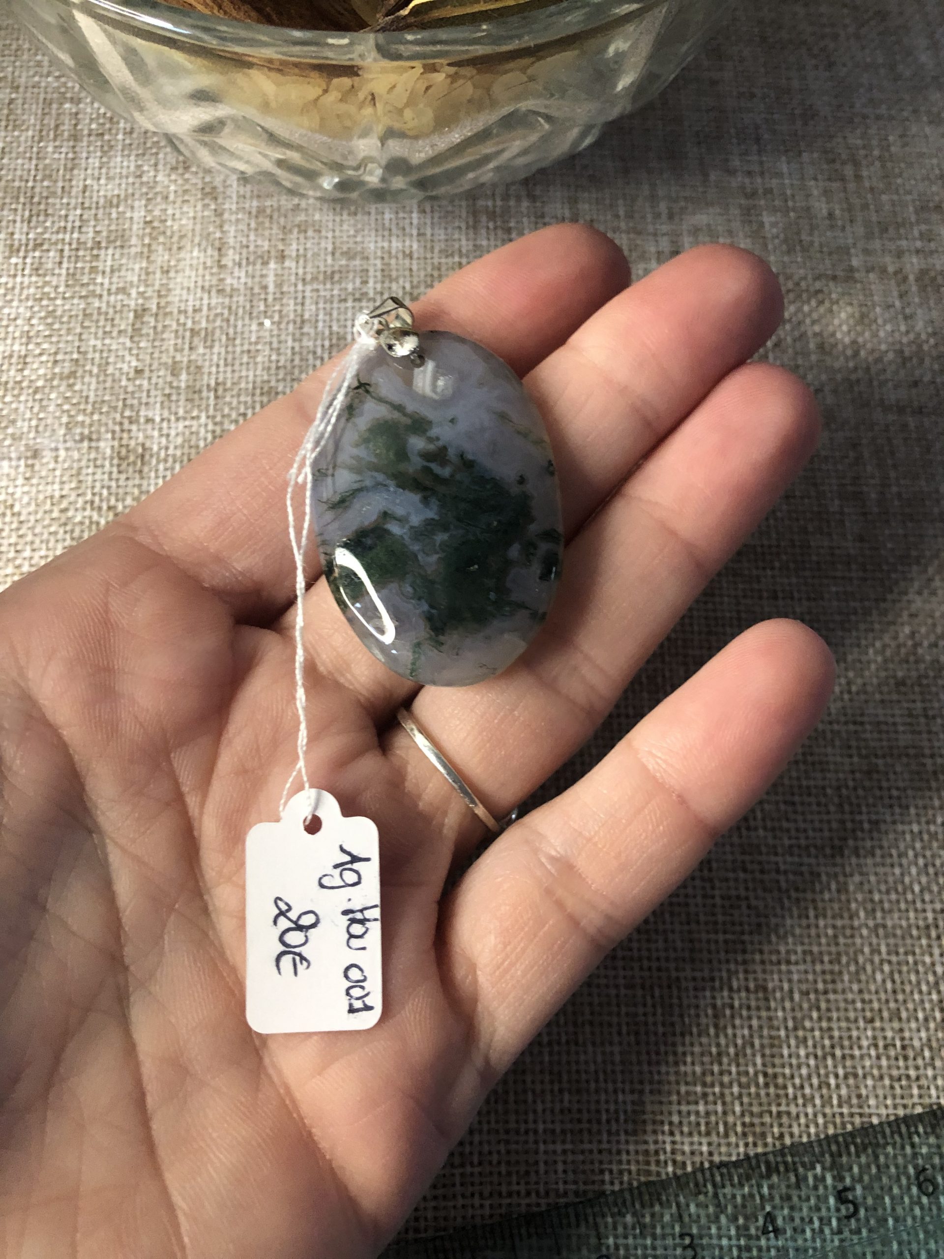 🌿 Pendentif en agate mousse – Image 3
